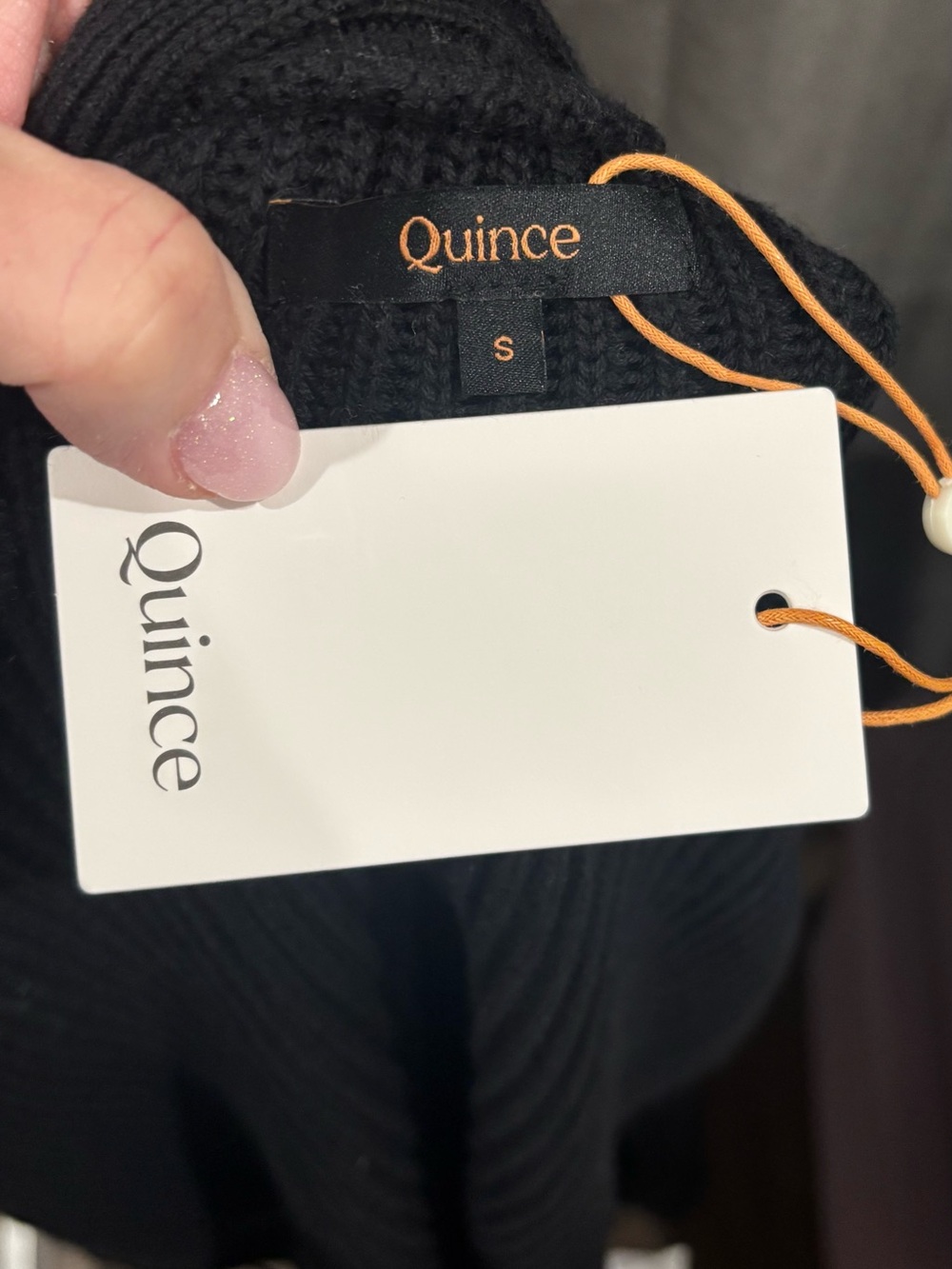NWT Quince 100% Organic Cotton Oversized Cardigan Black Small Casual Minimalist - Picture 12 of 14